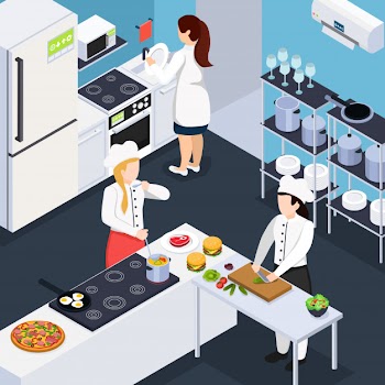 Home staff isometric composition Free Vector