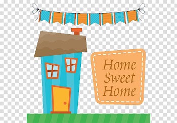Home Sweet Home illustration, Home Euclidean House, Sweet Home banner material transparent background PNG clipart
