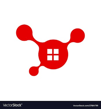 Home technology logo template vector image