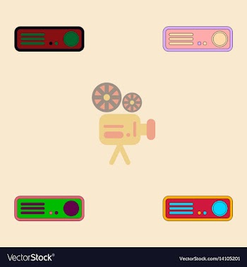 Home theater collection in vector image