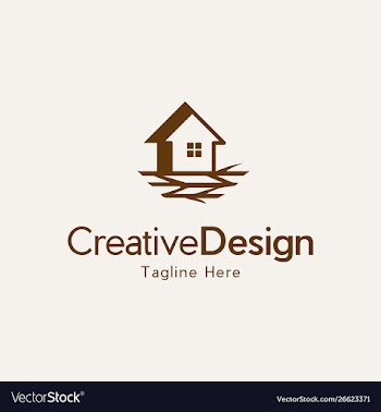 Home wood rustic creative logo design vector image