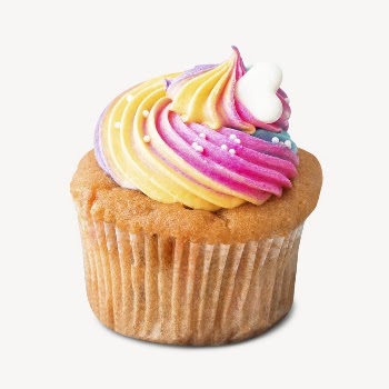 Homemade cupcake, dessert food isolated | Free PSD - rawpixel