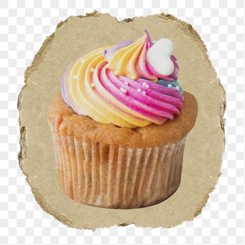Homemade cupcake png sticker, ripped | Free PNG - rawpixel