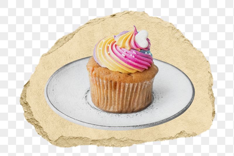 Homemade cupcake png sticker, ripped | Free PNG - rawpixel