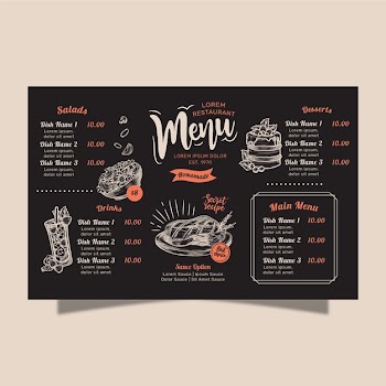 Homemade restaurant menu concept Free Vector