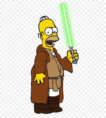 Homer Simpson Bart Simpson Donuts Luke Skywalker Jedi - eth poster 