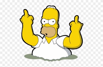 Homer Simpson Middle Finger