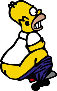 Homero Bicicleta Logo Vector