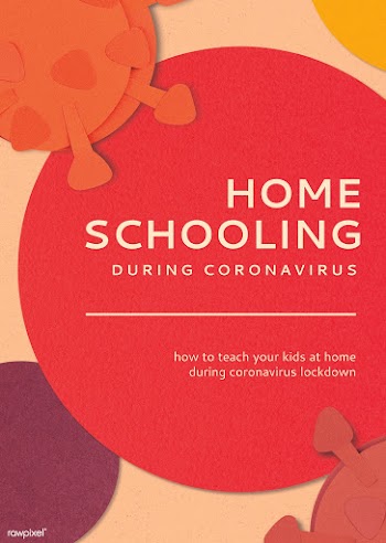 Homeschooling during coronavirus pandemic poster template mockup | Free  illustration - 2307234