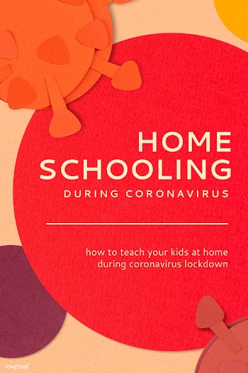 Homeschooling during coronavirus pandemic social banner template mocku.. | Free  illustration - 2307117