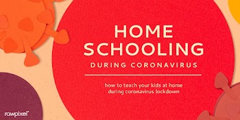 Homeschooling during coronavirus pandemic social banner template mocku.. | Free  illustration - 2309320