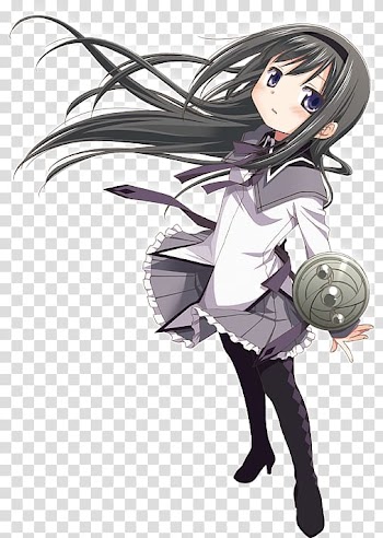 Homura Akemi Madoka Kaname Magical girl Character Anime, Anime transparent background PNG clipart