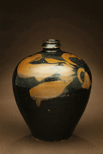 Honan Jar, stoneware; black with splashed-brown | Free Photo - rawpixel