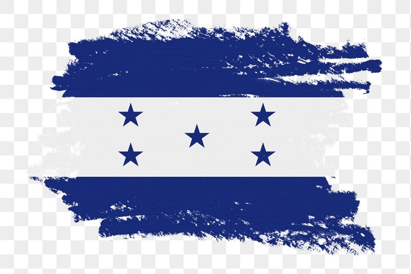 Honduran flag png sticker, paint | Free PNG - rawpixel