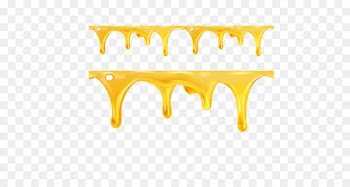 Honey bee Illustration - Yellow melt flowing water 
