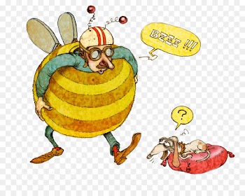 Honey bee Insect Illustration Bumblebee - autoroute pattern 