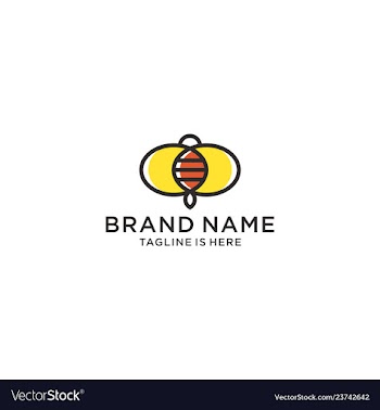 Honey bee logo template vector image