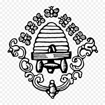 Honey bee Ornament Beehive Pattern - save the date rubber stamp 