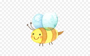 Honey bee Watercolor painting Illustration - Bee 