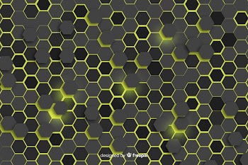 Honeycomb background with lights Free Vector