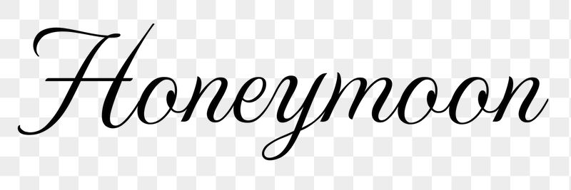 Honeymoon word png, simple typography | Free PNG - rawpixel