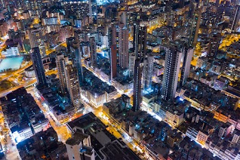 Hong Kong city at night