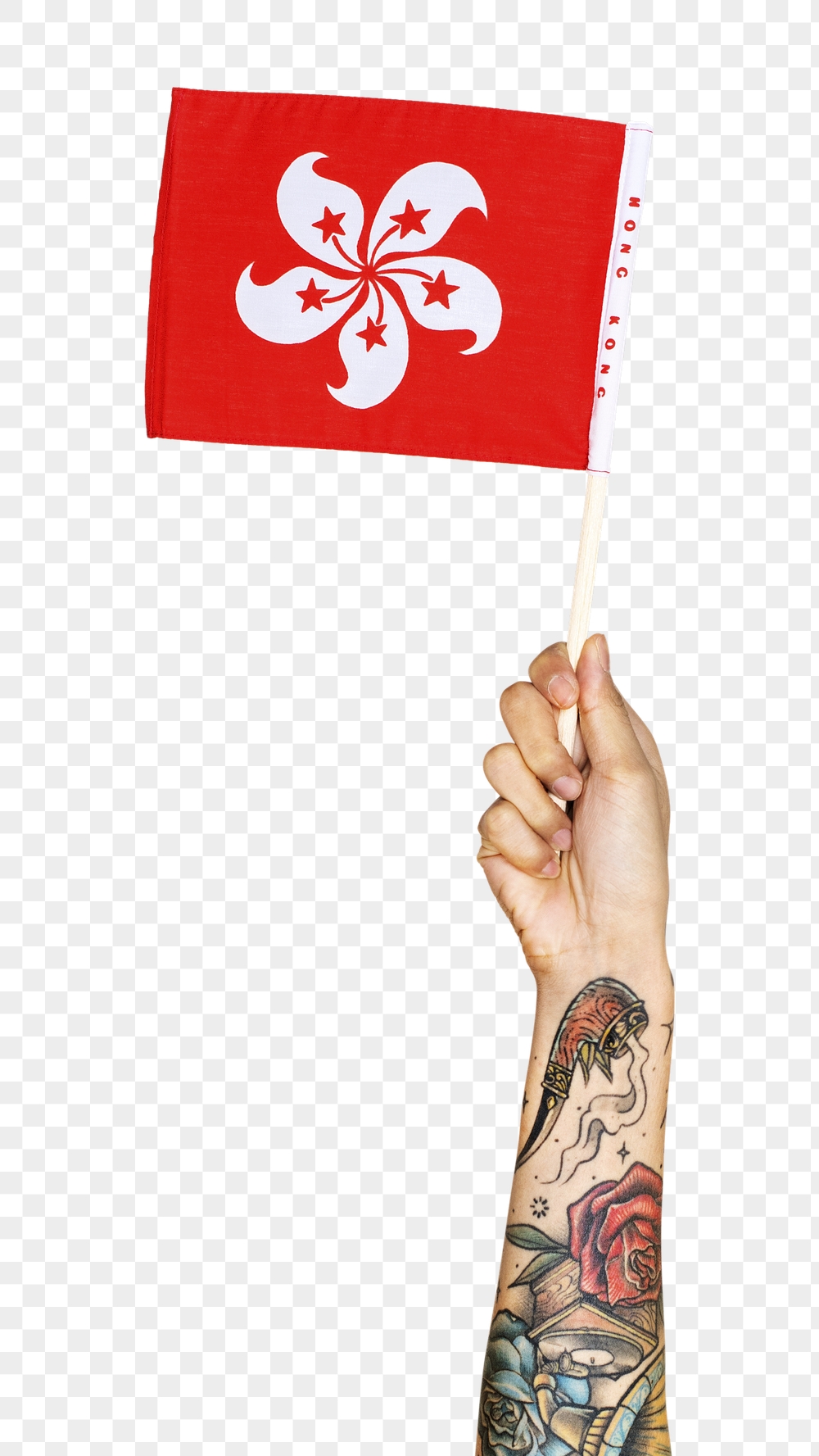 Hong Kong's flag png in hand | Free PNG - rawpixel