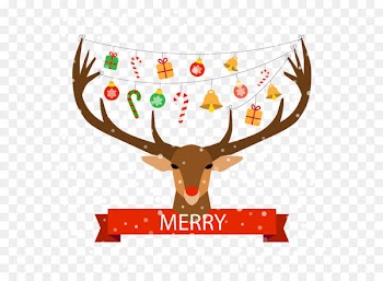 Hong Kong Santa Claus Reindeer Christmas Boxing Day - Fresh Christmas reindeer greeting card vector material 