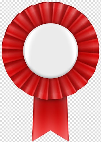 Honor , Ribbon , Red Rosette Ribbon transparent background PNG clipart