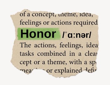 Honor ripped dictionary, editable word | Free PSD - rawpixel