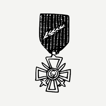 Honorary medal drawing, vintage illustration | Free PSD - rawpixel