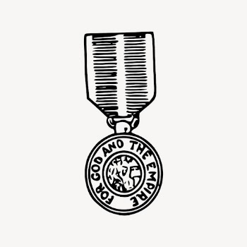Honorary medal drawing, vintage illustration | Free Vector - rawpixel