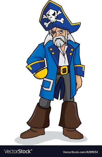 Hook Handed Pirate vector image