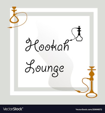 Hookah logo icon symbol emblem sign template vector image