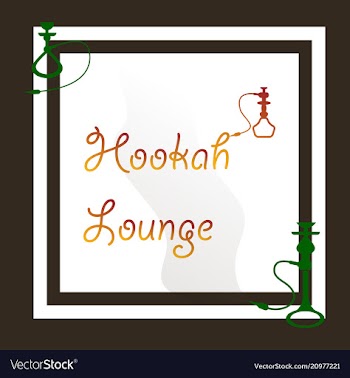 Hookah logo icon symbol emblem sign template vector image
