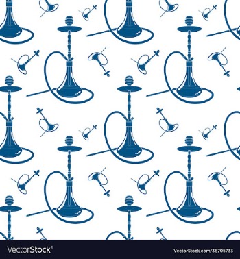 hookah seamless pattern smoking
