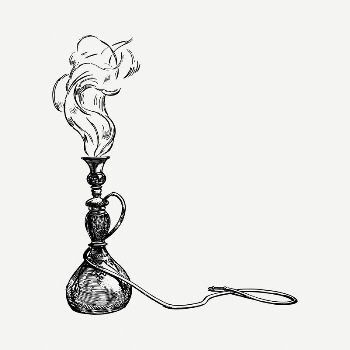 Hookah, smoking drawing, vintage illustration | Free PSD - rawpixel