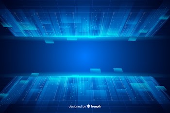 Horizon futuristic background Free Vector