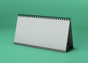 Horizontal calendar studio mockup Free Psd