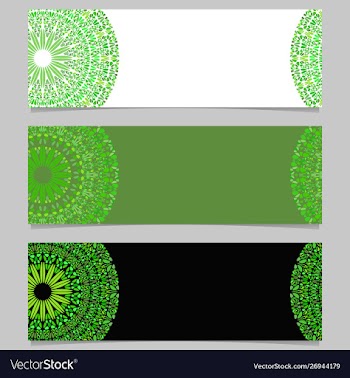 Horizontal geometrical colorful gravel mandala vector image