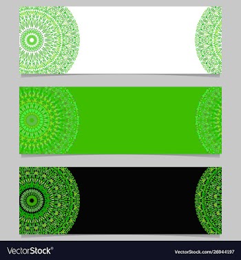 Horizontal geometrical gemstone mandala banner vector image