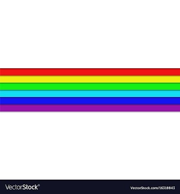 Horizontal rainbow colored stripes - graphic vector image