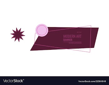 Horizontal white banners with triangular shapes vector image