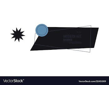 Horizontal white banners with triangular shapes vector image