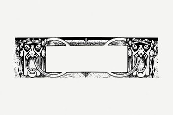 Horror ornament frame clipart, vintage | Free PSD Illustration - rawpixel