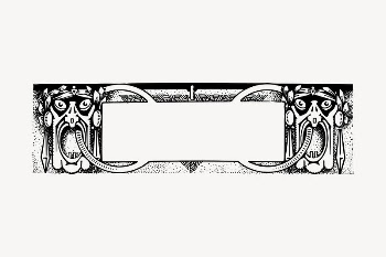 Horror ornament frame drawing, vintage | Free Vector Illustration - rawpixel