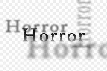 Horror PNG word in drop shadow | Free stock illustration | High Resolution graphic