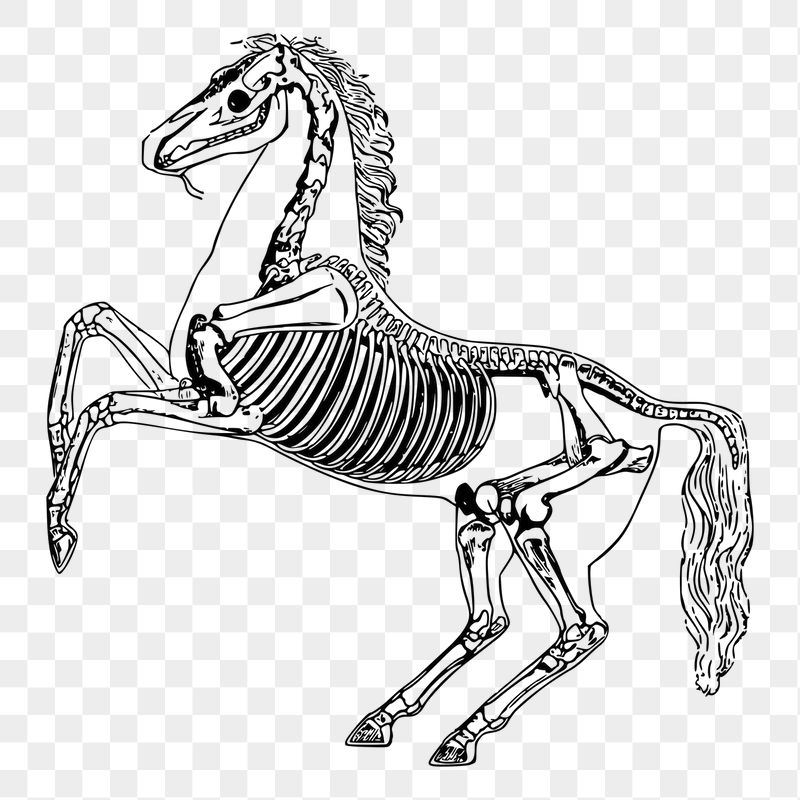 Horse anatomy png sticker skeleton | Free PNG - rawpixel