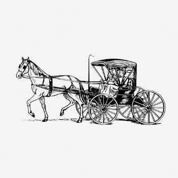 Horse and buggy drawing, vintage | Free Photo - rawpixel