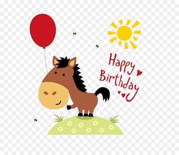 Horse Birthday Greeting card Wedding invitation Clip art - birthday party 
